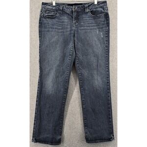 Vtg 90s Refuge Women Sz 13 Short Jeans Blue Denim Straight Leg Low Rise 35x28"